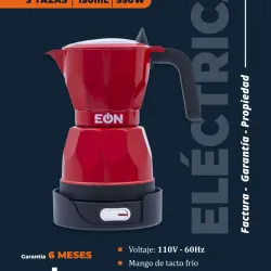 Cafetera eléctrica de 3 tazas 150 ML color rojo