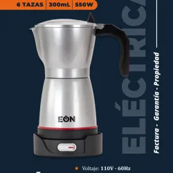 Cafetera eléctrica de 6 tazas 300 ML color gris