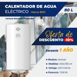 Calentador de agua eléctrico 80L