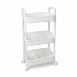 Carrito Organizador Blanco Con Ruedas 3 Niveles