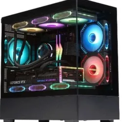 Chasis De Cristal Templado Gaming Negro Con 9 Fanes Y Controlador RGB