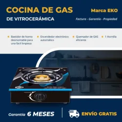 Cocina de Gas de 1 hornilla de vitrocerámica