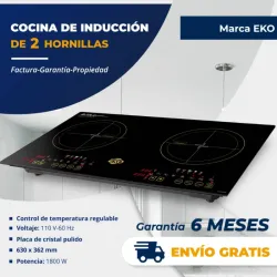 Cocina de inducción de 2 hornillas de 1800W