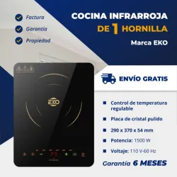Cocina Infrarroja Eko de 1 hornilla de 1500W