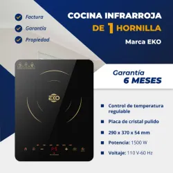 Cocina Infrarroja Eko de 1 hornilla de 1500W
