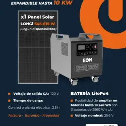 Estación de Carga 2KW 2560 Wh 2000 W Expandible hasta 10 KW