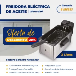 Freidora de aceite de 3L