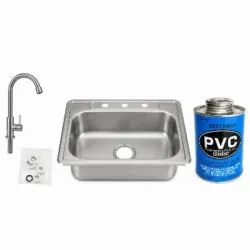 Kit Completo De Fregadero Inoxidable