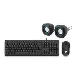 Kit De Teclado C/ Mouse Y Bocina Para Pc