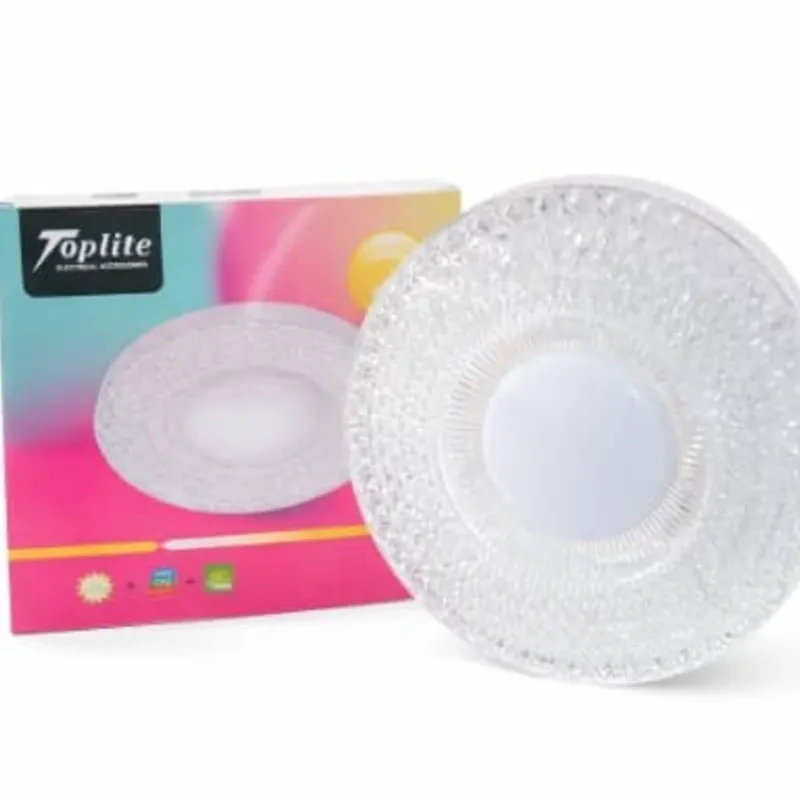 Lámpara Led Redonda De Cristal