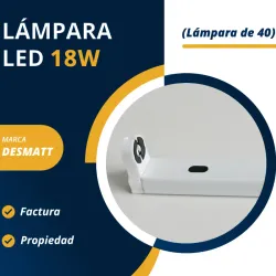 Lámpara para tubo Led de 18w