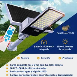 Lámpara Solar Para Alumbrado Público 800W