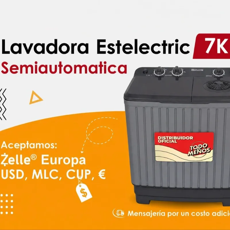 Lavadora semiautomática de 7 kg Estelectric