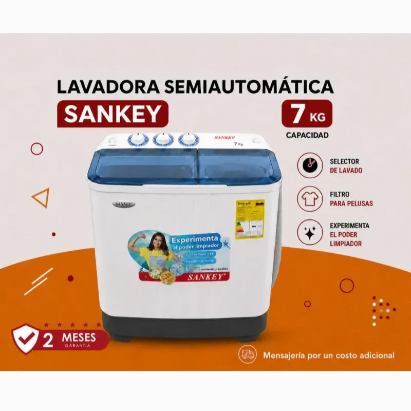 Lavadora semiautomática de 7kg Sankey