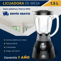 Licuadora 1.5 L Vaso plástico
