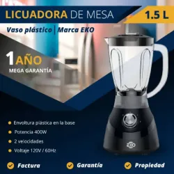 Licuadora 1.5 L Vaso plástico