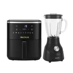 Licuadora Vaso De Vidrio Milexus (ML-L602) + Freidora De Aire Digital Milexus 4.2 LITROS