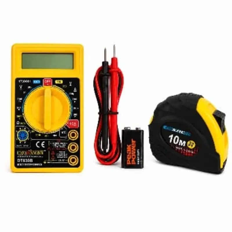 Medidor De Voltaje Digital CROWNMAN + Cinta Métrica 10M