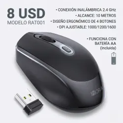 Mouse Inalámbrico 1HORA