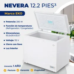 Nevera de 12.2 pies Eko