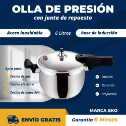 Olla de presión de 6L, con junta de repuesto