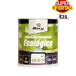 Pintura Esmalte Al Agua Ecológico E01 Color Blanco 750 ML