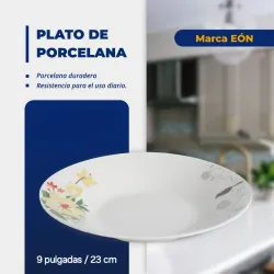 Platos (diseño floreado)