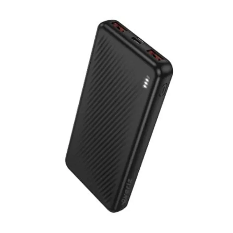 Power Bank 10000 mAh 22.5W + PD 20W | Carga Rápida con 2 USB + 1 USB-C – PB105B – EVERIZ