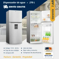 Refrigerador de 9.53 Pies No Frost con dispensador, con protector de voltaje incluido 