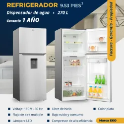 Refrigerador de 9.53 Pies No Frost con dispensador