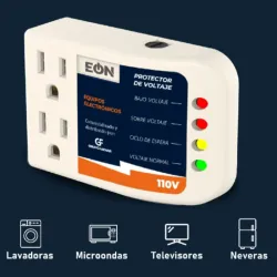 Regulador de voltaje 110 V 2 tomas 15 Amperes
