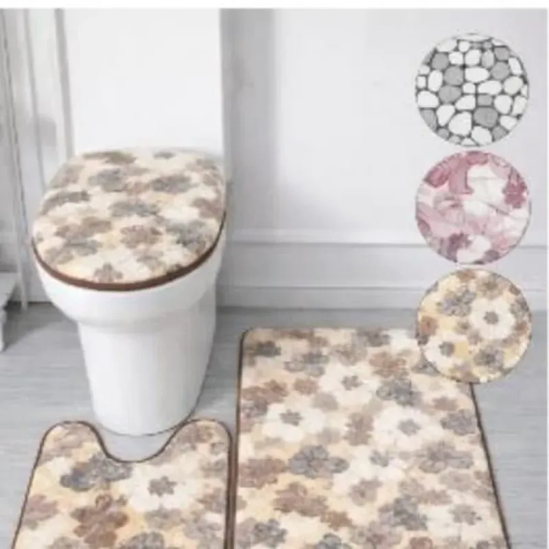 Set De 3 Alfombras Para Baños