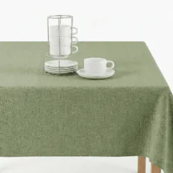 Set De 4 Tazas Con Organizador Vertical + Mantel De Mesa Imapermiable 90 X 90 CM