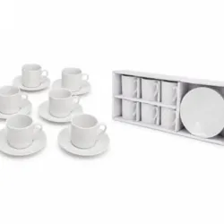 Tazas De Café 6 PCS Blancas