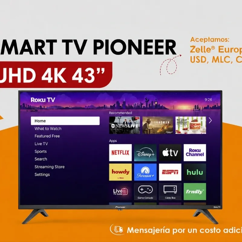 Televisor Smart TV de 43" 4K UHD Pionner