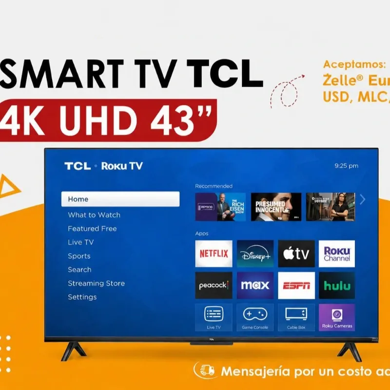 Televisor Smart TV de 43" TCL 4K