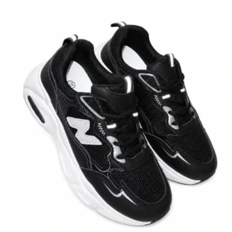 Tenis Deportivos Unisex Negro Y Blanco