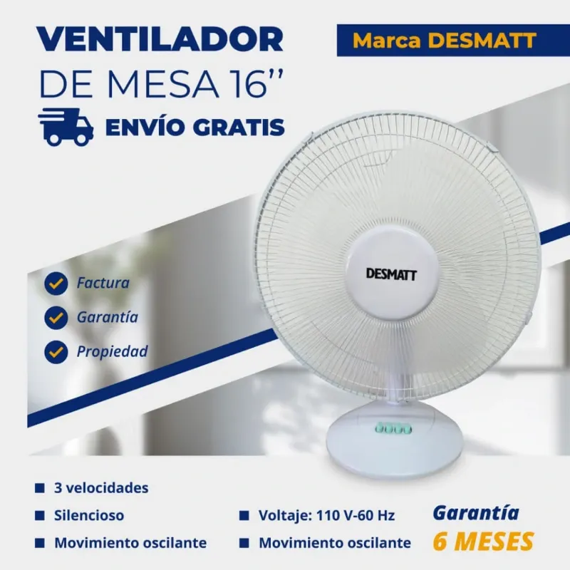 Ventilador de mesa de 16"