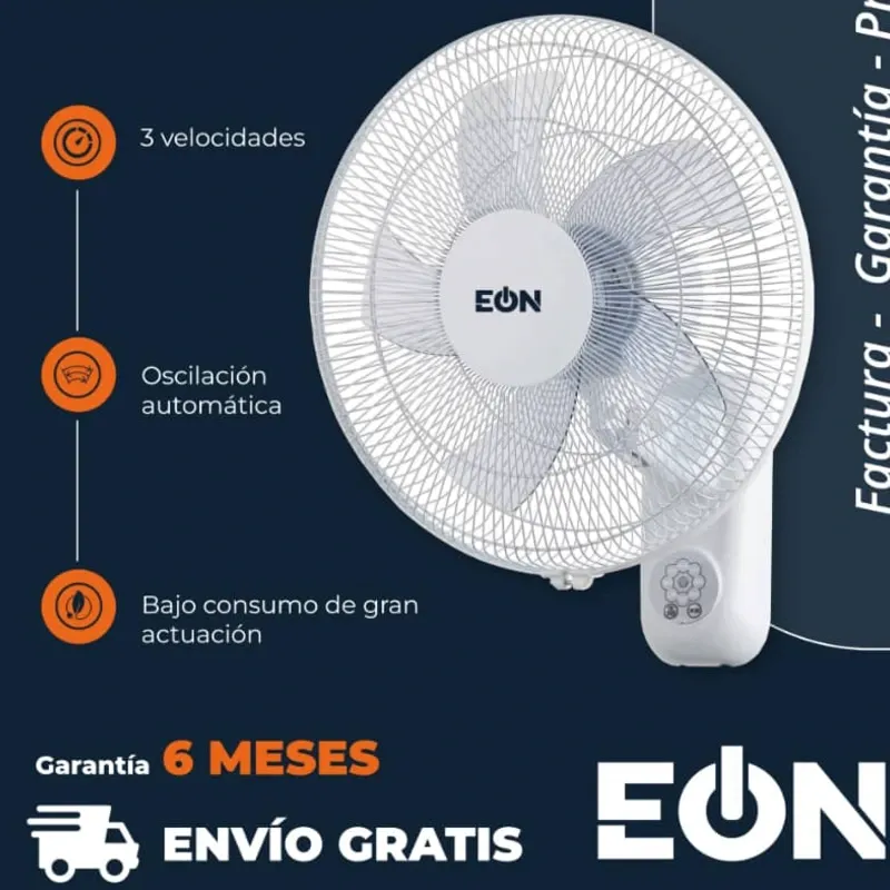 Ventilador de pared 16’’ con control remoto