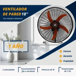 Ventilador de pared de 18" Eko