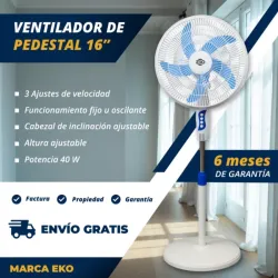 Ventilador de pedestal de 16"