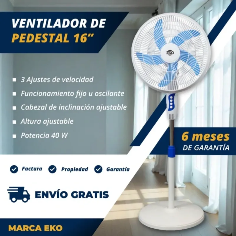 Ventilador de pedestal de 16"