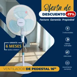 Ventilador de Pedestal de 16" silencioso