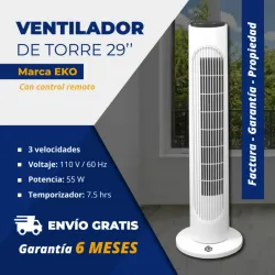 Ventilador de torre de 29" con control remoto