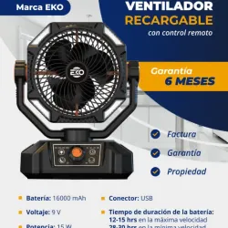 Ventilador recargable de 16000 mAh