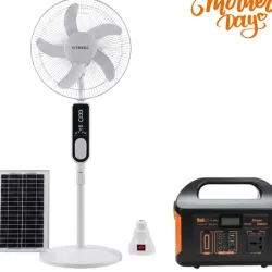 Ventilador Recargable Stavel 16" + Estación De Carga 500W EG010LI