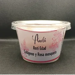 Crema anti edad de colágeno y aceite esencial de rosa mosqueta