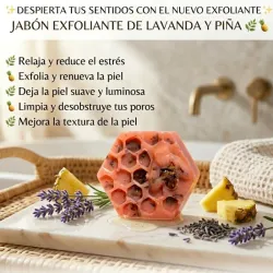 Jabón Exfoliante de Lavanda y Piña** 🌸🍍