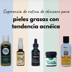Rutina de skincare para pieles grasas y acnéicas
