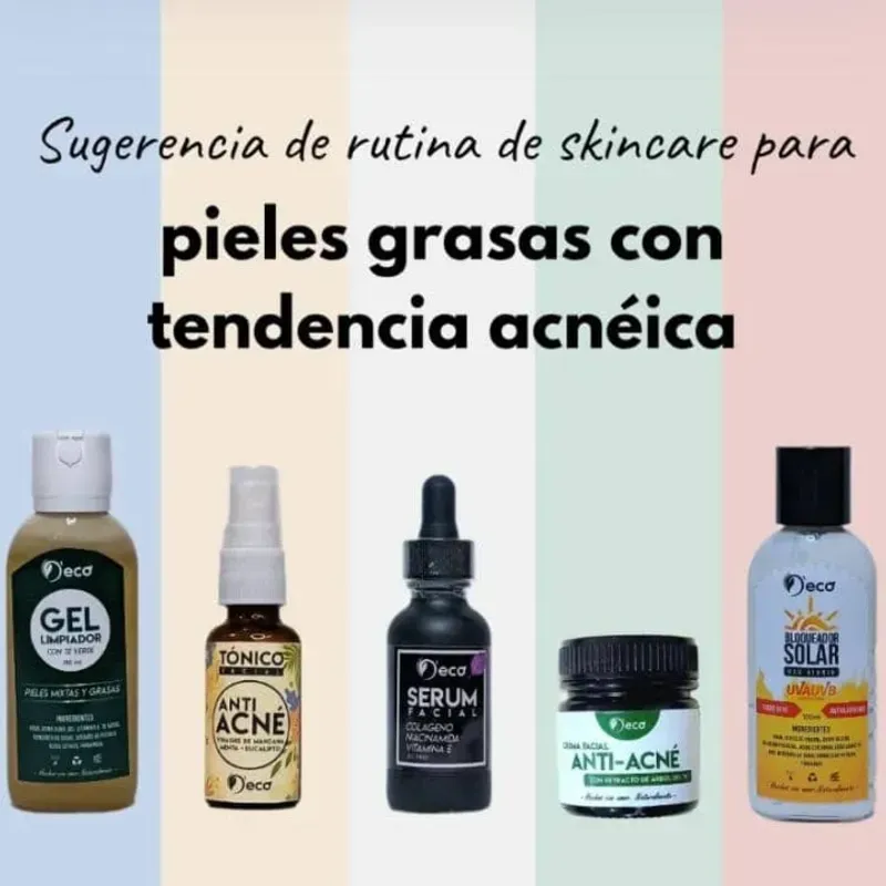 Rutina de skincare para pieles grasas y acnéicas